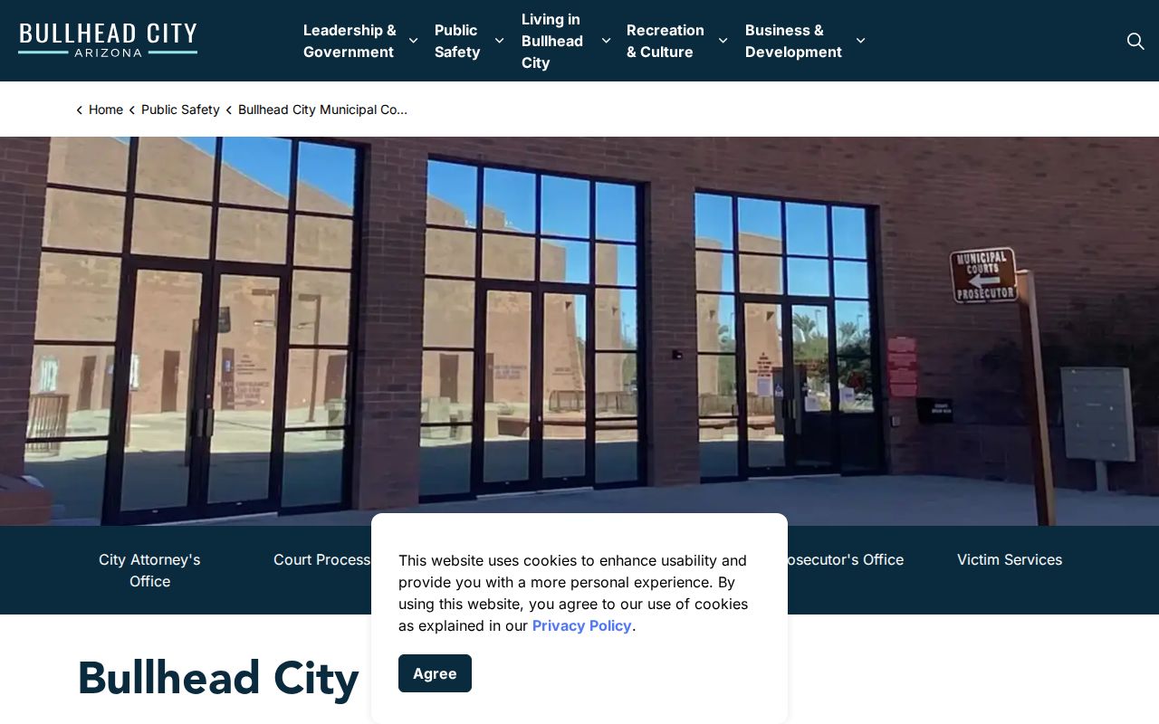 Bullhead City Municipal Court warrant services and two-courtroom information